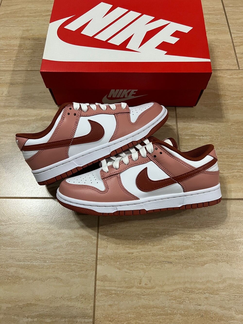 Size 7.5W - Brand New Nike Dunk Low Red Stardust With Box